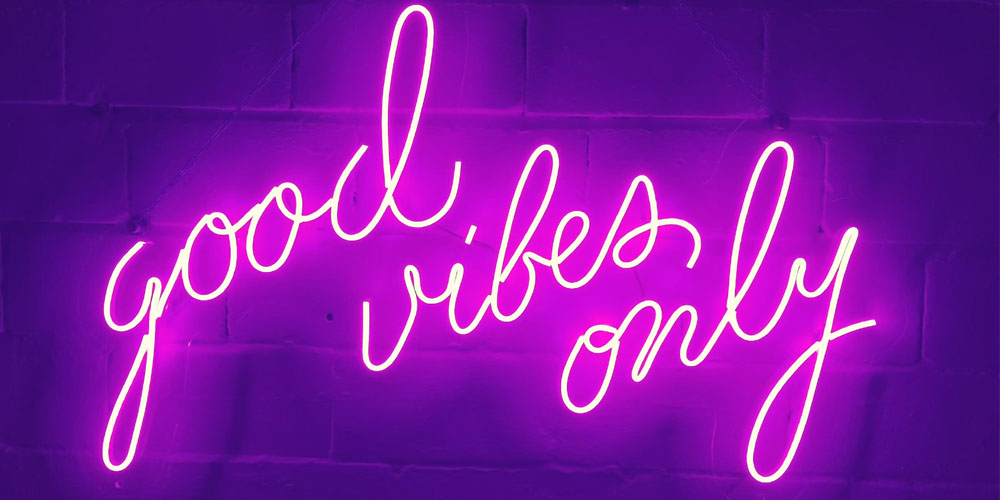 Spread Joy and Positive Energy with Our Radiant and Vibrant Good Vibes Neon Sign